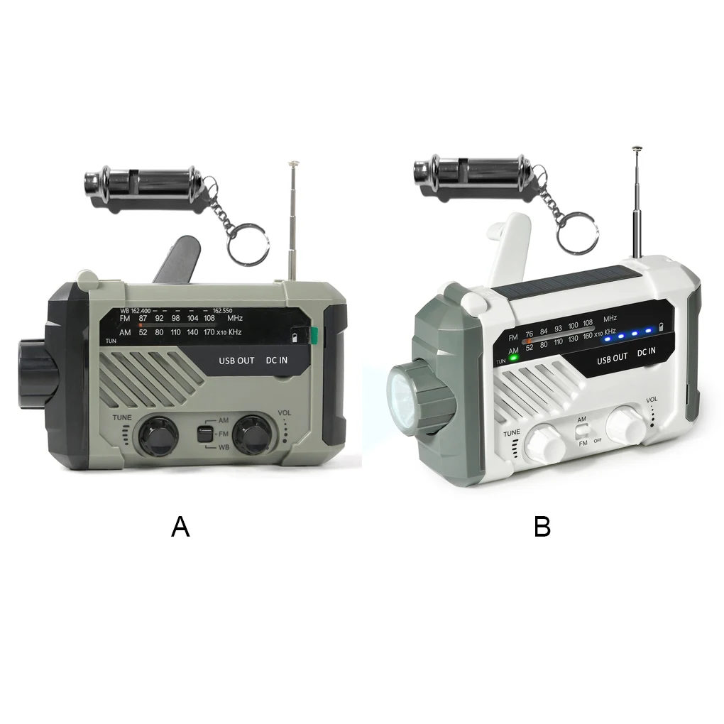 

Hand Crank Portable Radio with Antenna Fishing LED Flashlight Phone Charger Emergency Survival Equipment Outdoor