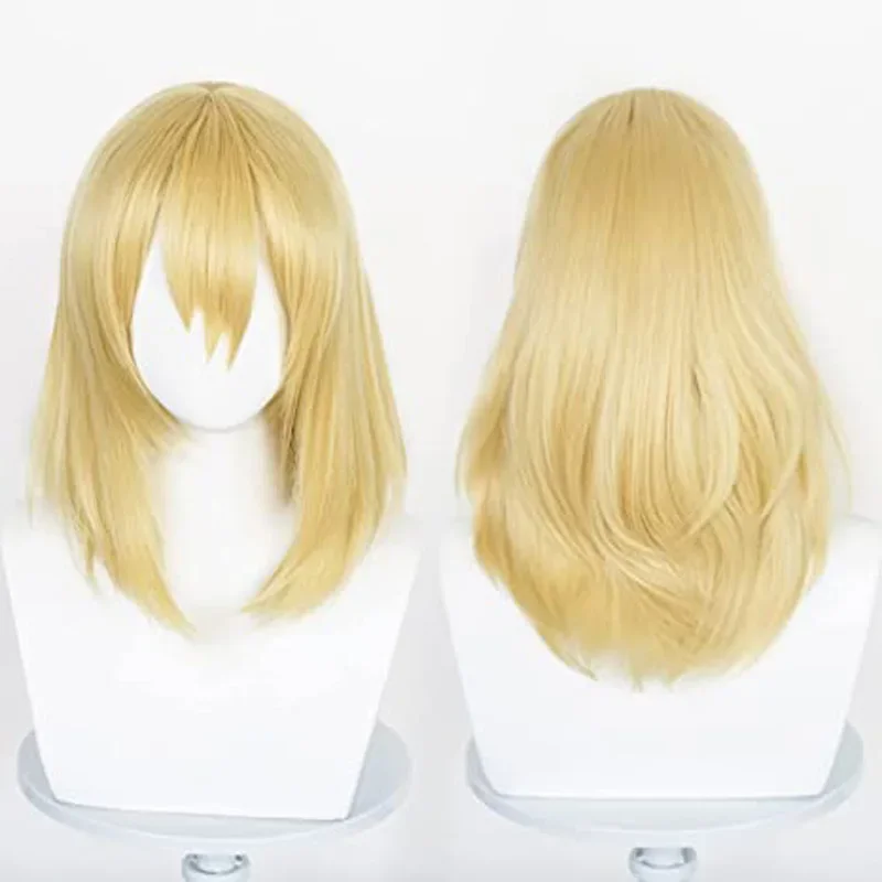 Bob Wig for Women Men Howl Cosplay Wig Synthetic Hair Wig Medium Length for Halloween Party Wigs Anime Costume