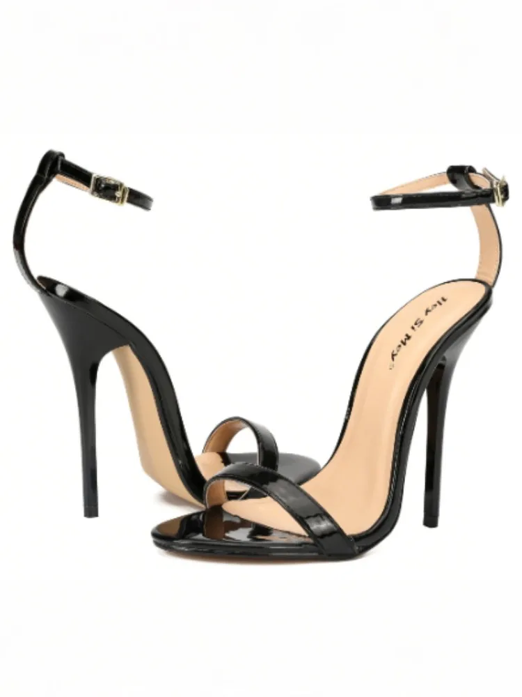 Summer Ankle Strap Women Sandals 14CM High Thin Heels Sexy Stilettos Shoes Ladies Party Cosplay Pumps Plus Size:45 46 47 48 49