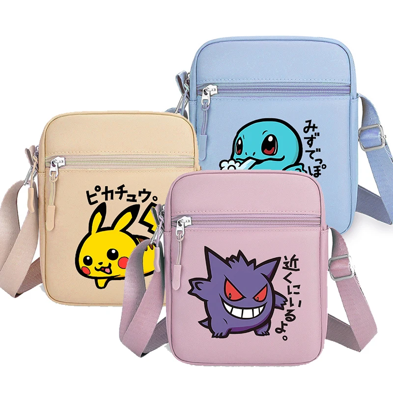 Bolso de hombro para niños de la escuela de Pokemons Pikachu de dibujos animados para bolsos cruzados grandes bolsos de mensajero para niñas