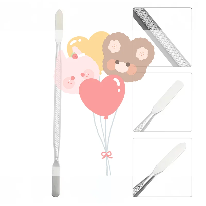 

3 шт., стоматологический цементный шпатель из нержавеющей стали, шпатель для смешивания, оборудование, двусторонний дизайн ногтей, тональный крем для макияжа, палочка для смешивания