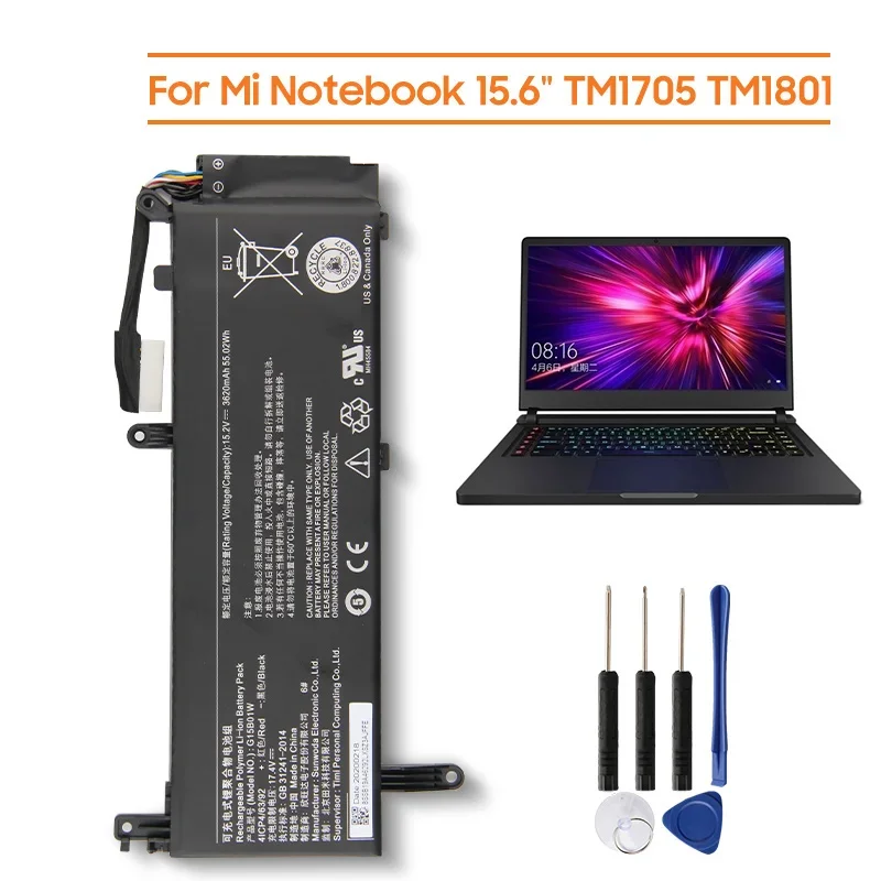 Replacement Battery G15B01W For For Xiaomi Mi Notebook 15.6
