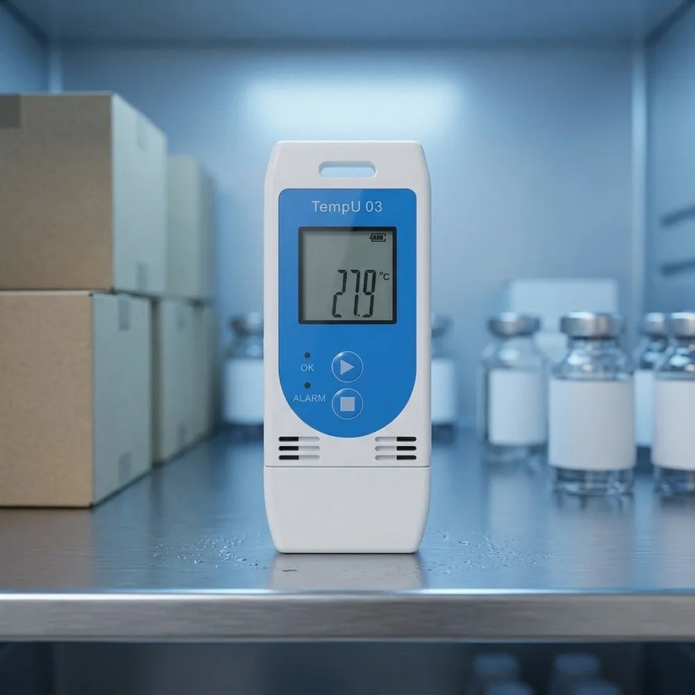 EN12830 Compliant Temperature Humidity Data Logger for Cold Chain Transport Food For Lab Storage Monitoring Use