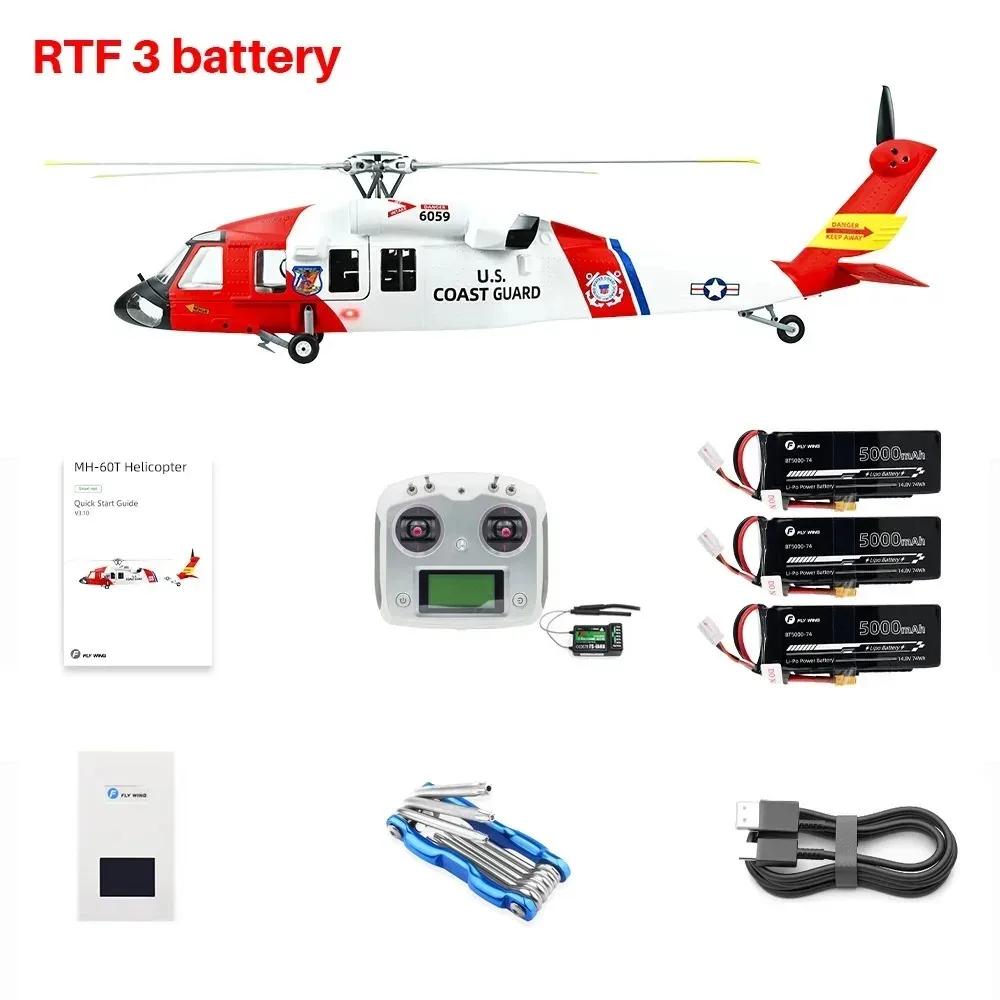FLYWING MH-60T Jayhawk Scale Helicopter 470 Class LED Light ACE Controller MH60T RC Helicopter MH60 helicopter with GPS ATT mode