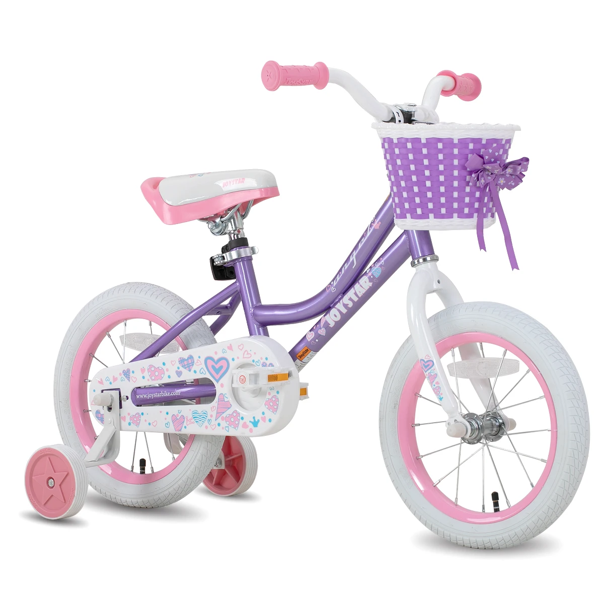 JOYSTAR Girls Bike for Kids Ages 2-9 Years Old, 12 14 16 18 Inch Kids Bike, With Training Wheels & Handbrake & Kickstand