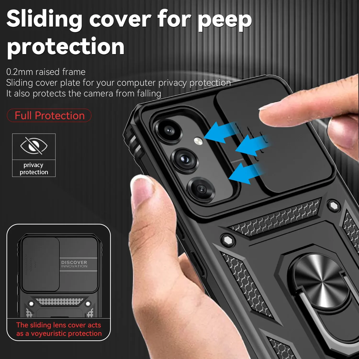 For Samsung Galaxy A34 5G Case Armor Shockproof Phone Case For GalaxyA34 A34 A 34 Camera Protection Ring Holder Back Cover