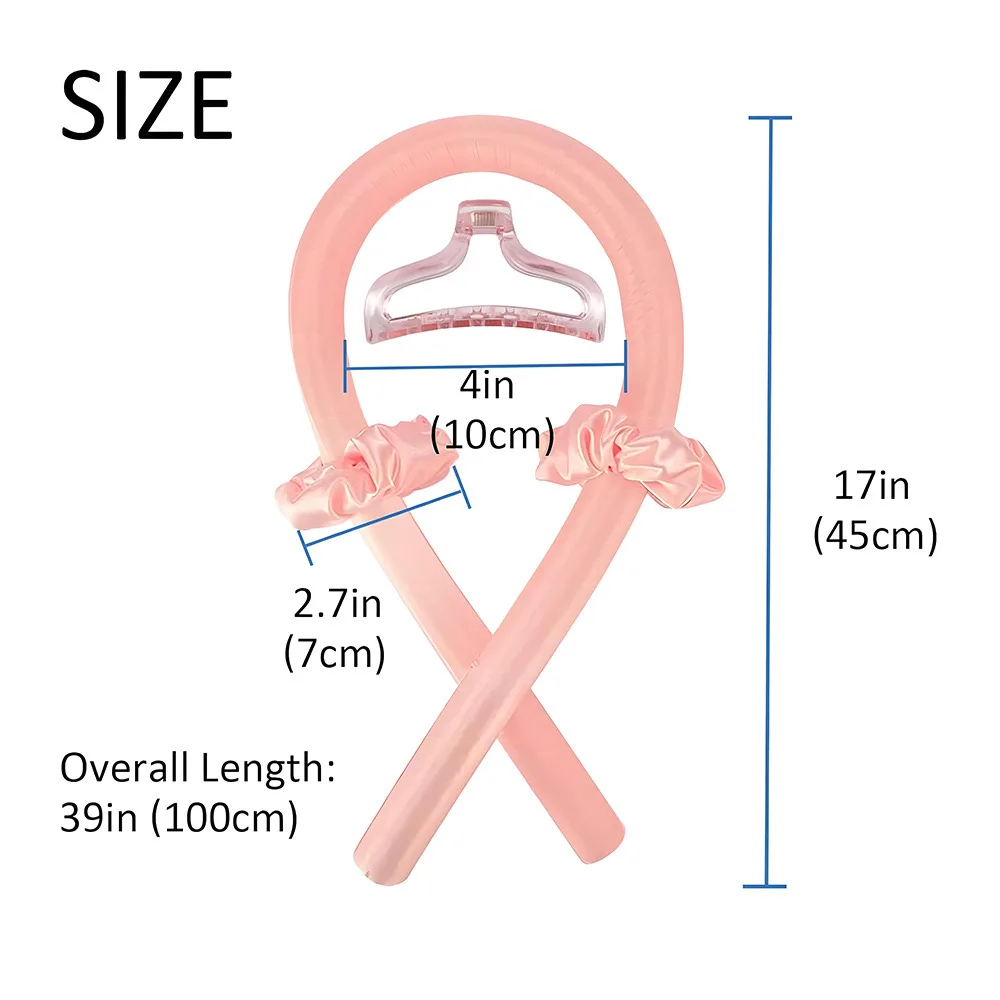مجموعة أدوات تجعيد الشعر الحريرية المكونة من 4 قطع، أداة شعر مموجة كبيرة مع مشابك قابلة للتعديل، تصميم DIY، هدية لعيد الميلاد/عيد الحب #5