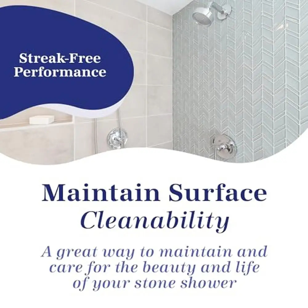 Stone Shower Clean & Maintain Eco-Friendly Kit Tile Shower Grout Professional Grade Biodegradable Formula Made in USA 100%