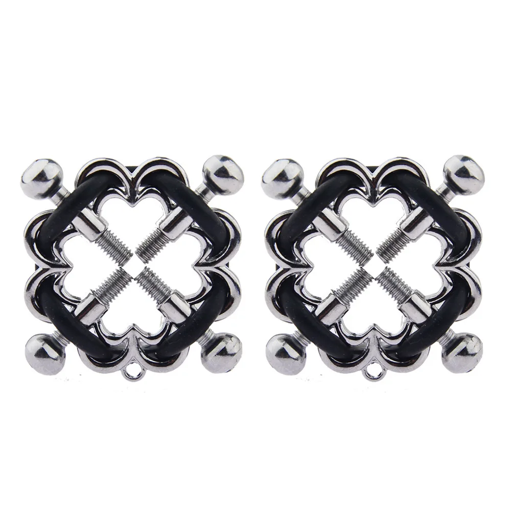 Electric Stimulation Sakura Clit ClampOrgasmic Self-Stimulation Device for Men and Women: Metal Sakura Cross Clit Clamp