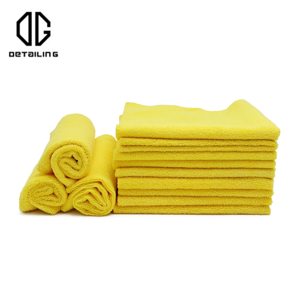 DETAILING 6/12pcs 300GSM Edgeless Towel Car Cleaning Towels 40X40CM Multifunctional Detailing Towel Automotive Washing Cloth