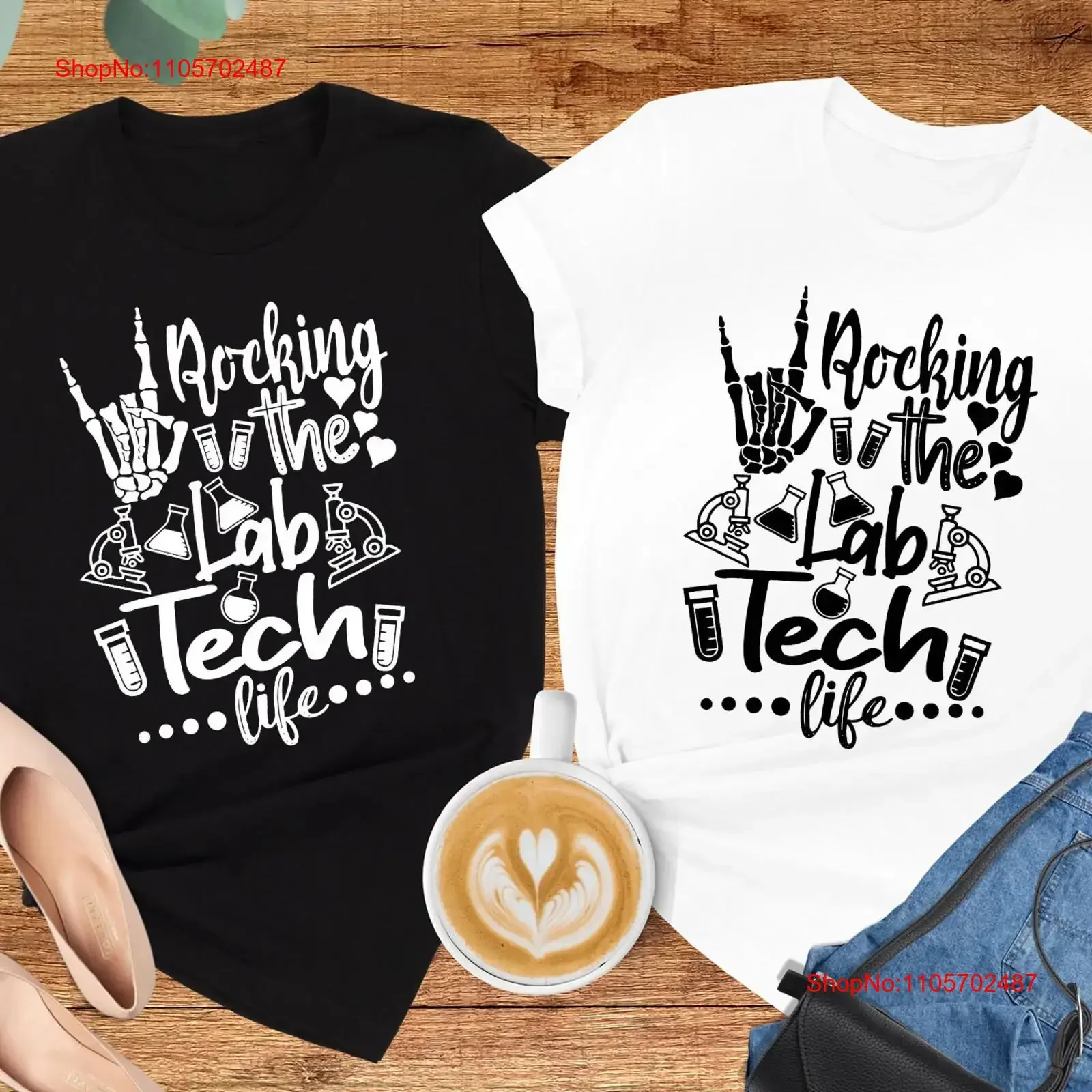 Rocking The Lab Tech Life T Shirt Laboratory Technician Team Medical Science vintage Washed Stretched Soft Slightly graphic
