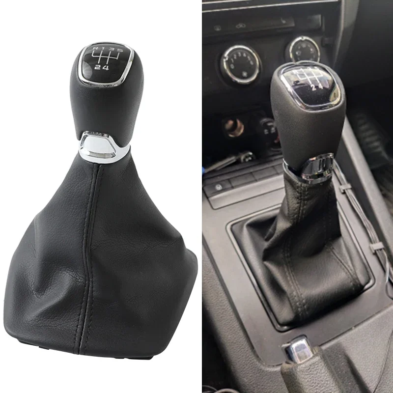 5 Speed Gear Shift Knob Boot Lever Gaitor Shifter Dust Jacket For Skoda Octavia MK2 2004-2012 Gearbox Gaiter Stick Handles Cover