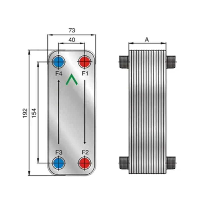 FHC012 Professional Factory SS304/SS316L Stainless Steel Copper Brazed Plate Heat Pump Heat Exchanger CE Certified High
