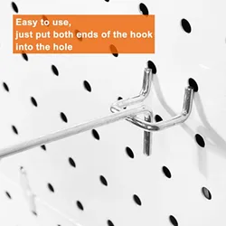 50Pcs Pegboard Hooks Grid Wall Mesh Retail Display Shop Peg Goods Shelf Panel Pegboard Hooks Home Storage Hang Fits Workshop