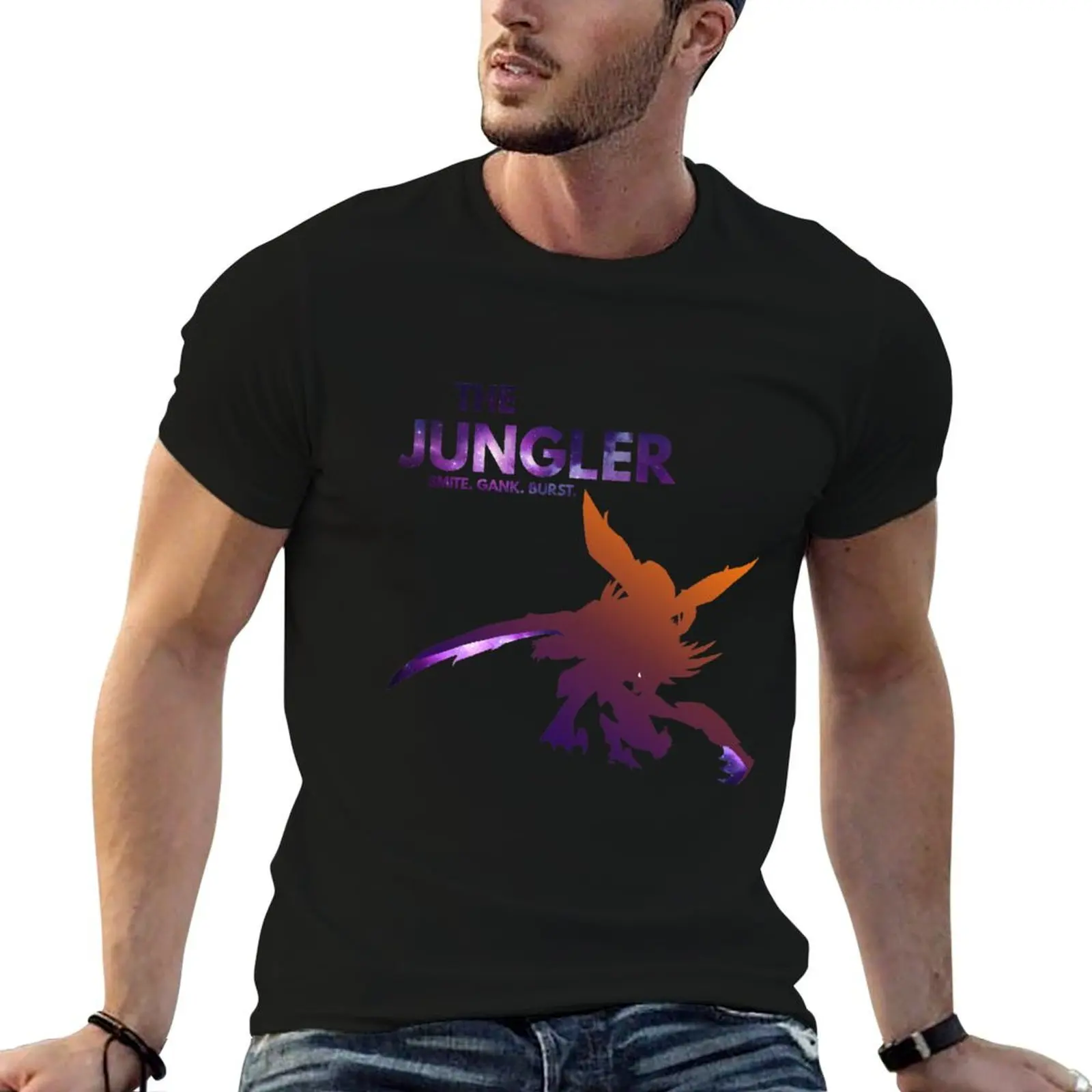 Camiseta The Jungler-Kha-Zix, camisetas de algodón 100% para hombre, camisetas divertidas de algodón para hombre, camiseta para hombre