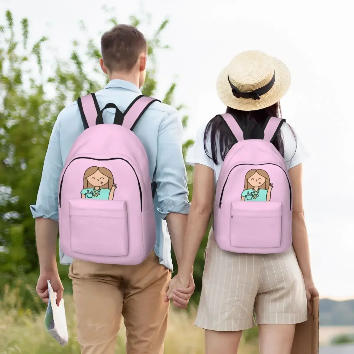 

Student School Bookbag Enfermera En Apuros Doctor Nurse Medical Canvas Daypack Middle High College Sports