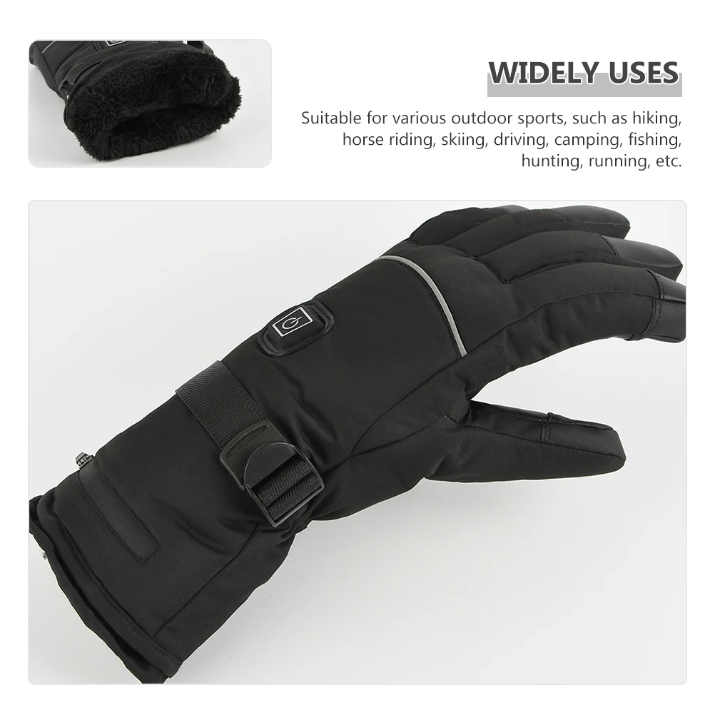 

Heated Gloves Adjustable Man Warm Winter Chargeable Hand Warmer Skiing Warmers Pu Thermal Heating Outdoor