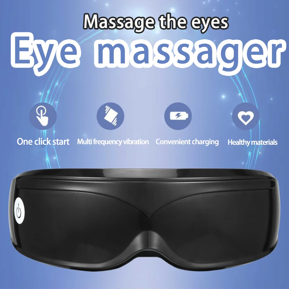 

Eye massager with 9 modes and multi frequency vibration 22 magnets for eye massage caring for eye health and safety materials