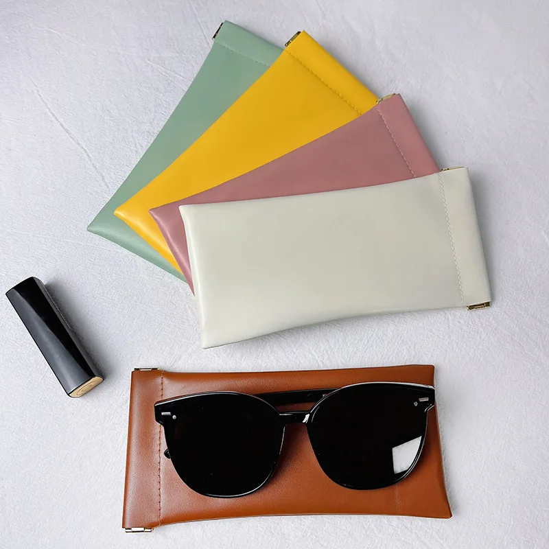 PU Leather Glasses Storage Bag Waterproof Pouch Glasses Protective Cover Eyewear Storage Bag Automatic Closed Sunglasses Case