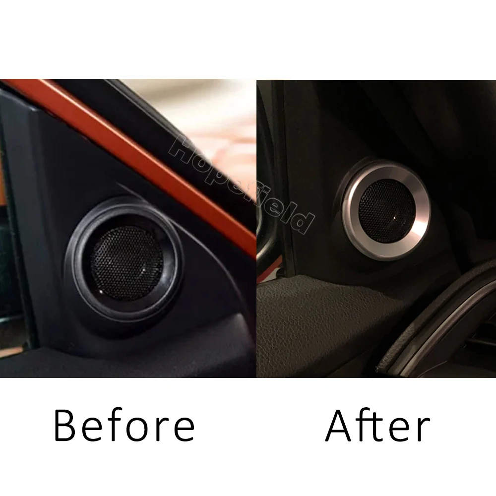 Car A-pillar Loudspeaker Circle Trim Door Audio Speaker Rings Trim for Honda Civic MK10 10th 2016-2019 Auto Interior Accessories