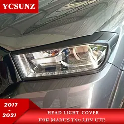 ABS Head Light Cover For Maxus T60 ldv ute 2017 2018 2019 2020 2021 Accessories Pick Up Car Exterior Parts Headlight Lamp Hood