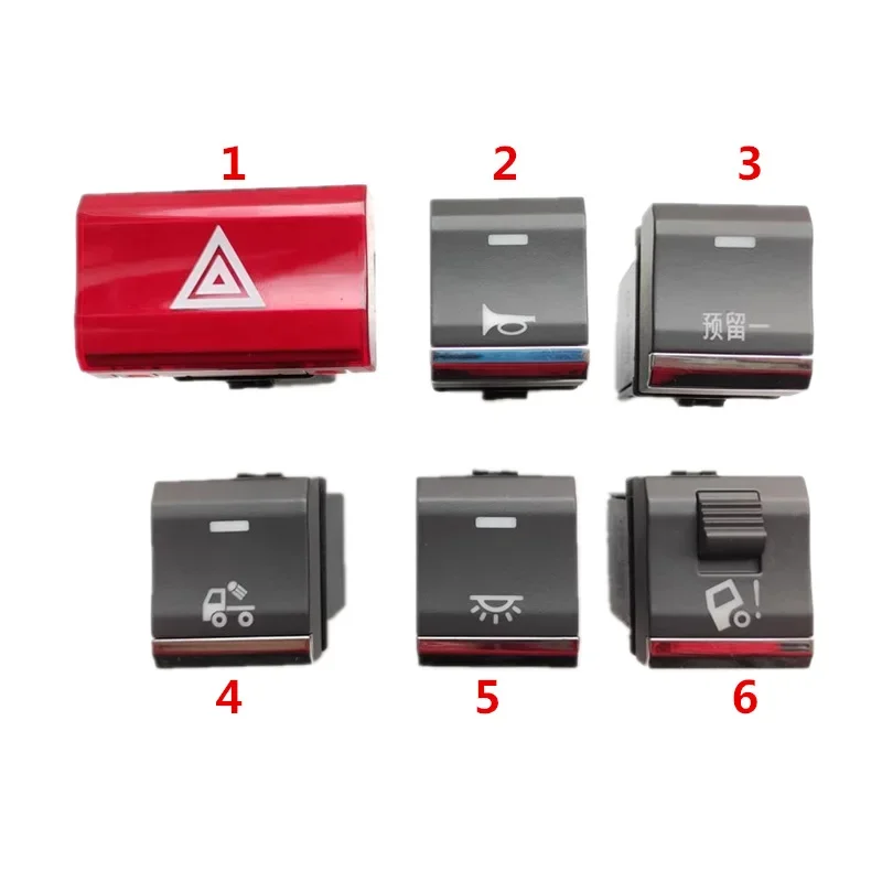 

For SHACMAN X5000 Crisis Alarm Double Four Flashing Installation Sprinkler Horn Ceiling Light Instrument Panel Button Switch