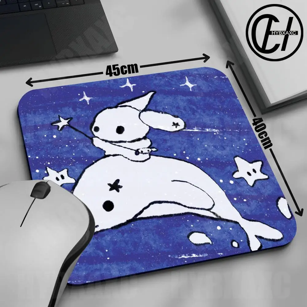 Cute Rabbit Design Mouse Pad Multiple Sizes Large Square Computer Office Game Table Mats XS Dolphin Rubber Anti-slip Mousepad