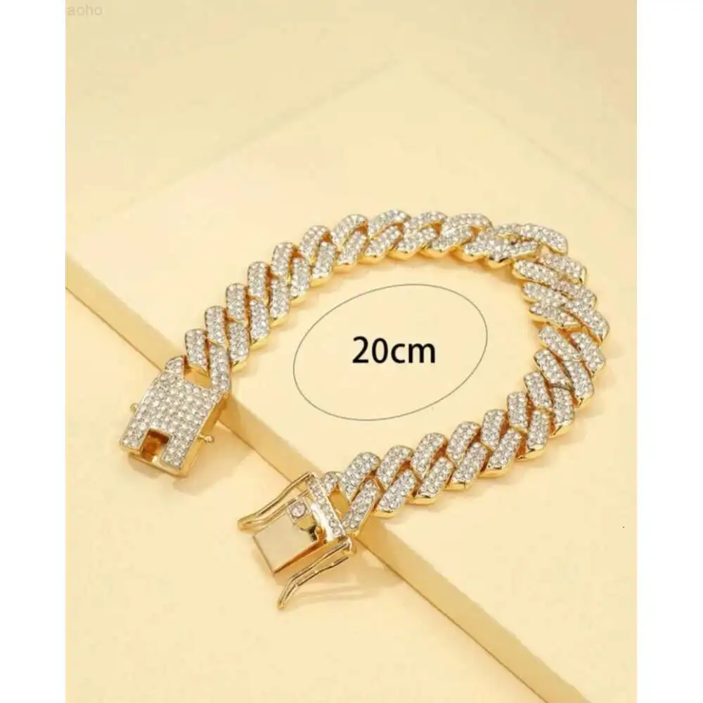 

Wholesale Custom Hip Hop Necklace Bracelet 18k Gold Plated 6mm 8mm Iced Out Vvs Cuban Link 3 Rows Moissanite 14mm Silver Chain