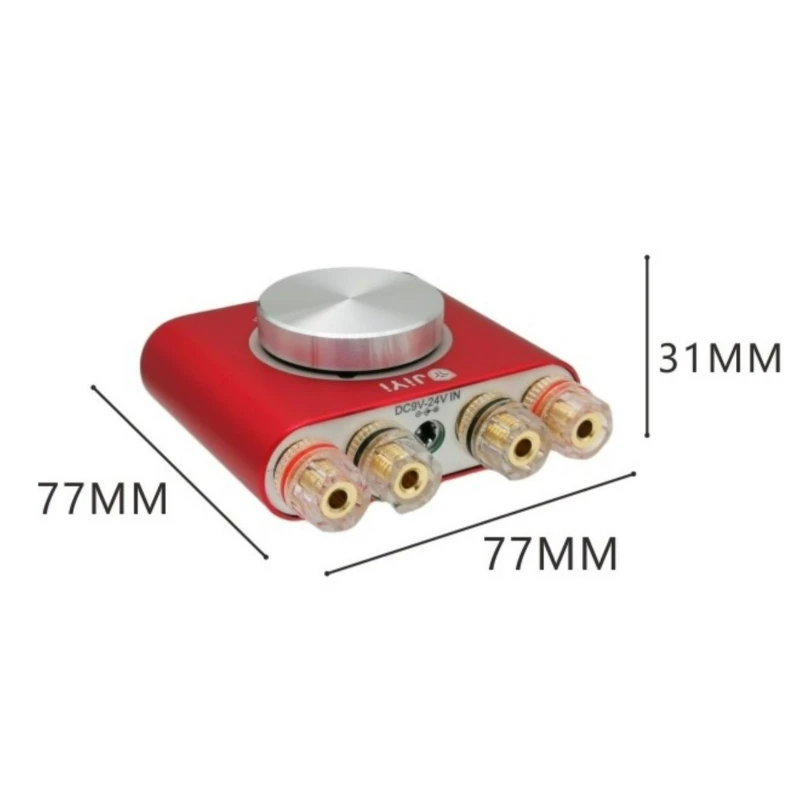 SOTAMIA TPA3221 Bluetooth 5.0 Fiber Optic Power Amplifier Black/red 100W*2 Stereo Class D Dual-channel Audio HIFI Amplifier