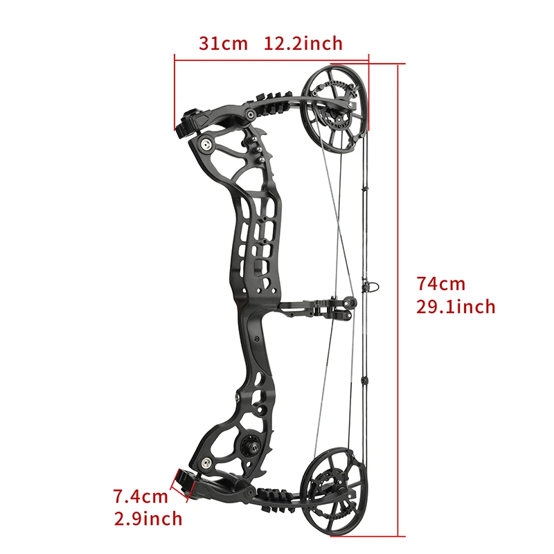 Compound Bow 20-70lbs Adjustable Composite Pulley Bow 430fps Steel Ball Speed Archery Bow for Hunting Target Shooting Accessory