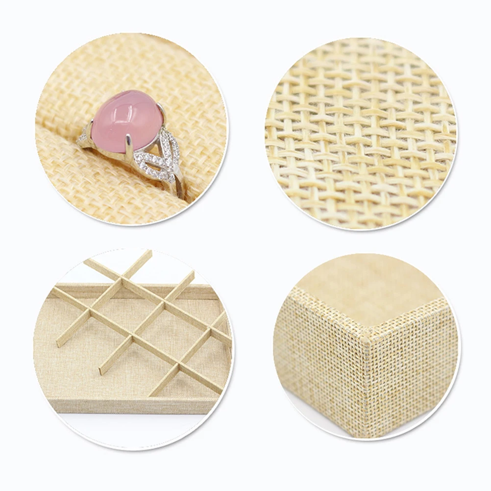

Material Jewelry Display Tray Ring Holder Stand for Home Store Smooth Durable Organize Rings Showcase Decor