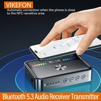 VIKEFON-transmisor y receptor de Audio Digital a analógico, adaptador inalámbrico de música sin pérdidas, baja latencia, DAC, NFC, Bluetooth 5,3