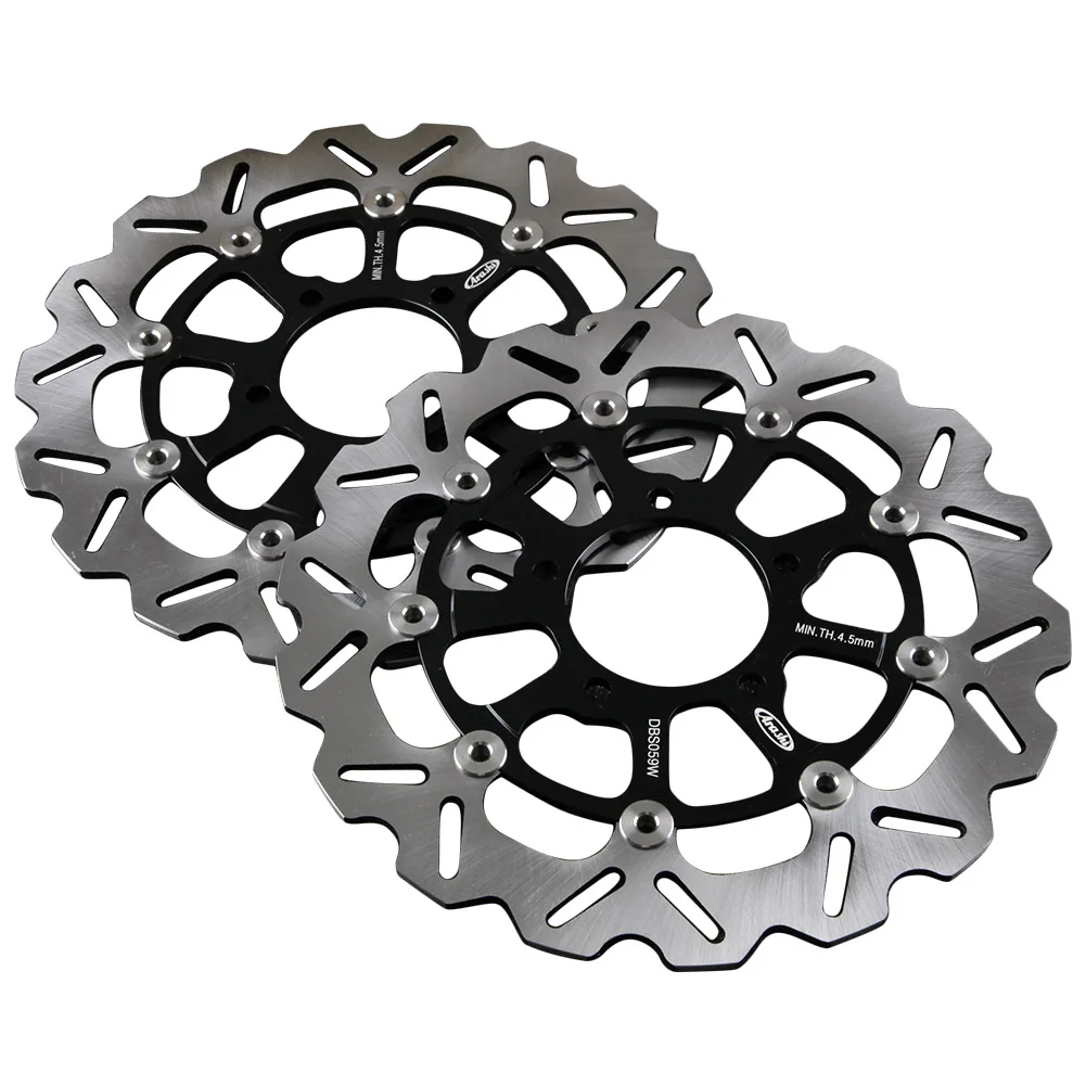 Motorcycle Front Brake Disc Rotors For Kawasaki Ninja ZX10R ZX10 2008-2012 & GTR1400 2007-2011 & ZZR1400 2006 2007 2Pcs