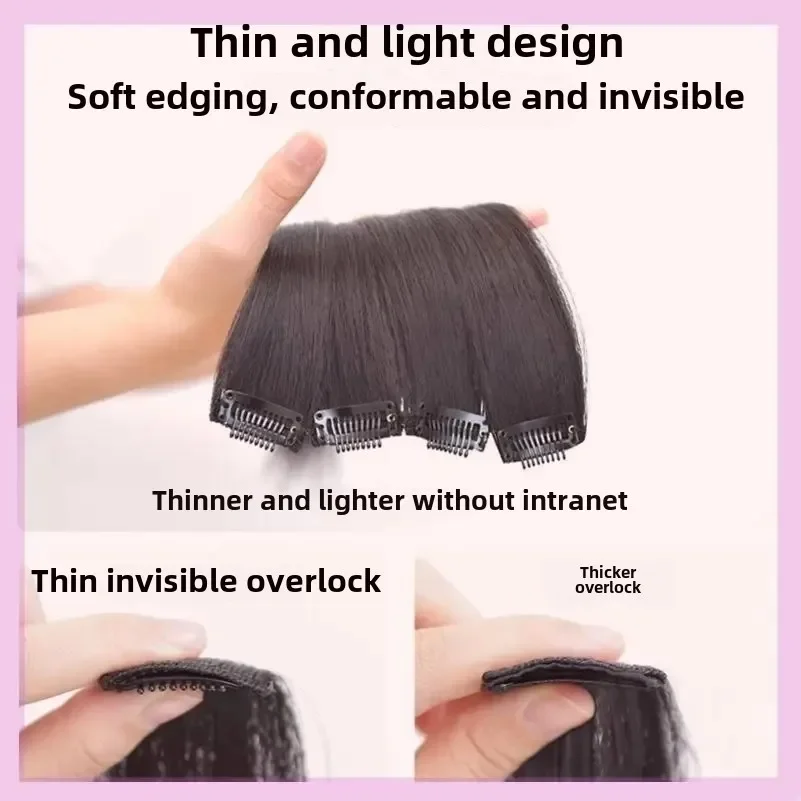 قطع وصلات شعر طويلة مستقيمة ورقيقة غير مرئية غير قابلة للتتبع، وصلات شعر مستعار من الألياف الآسيوية