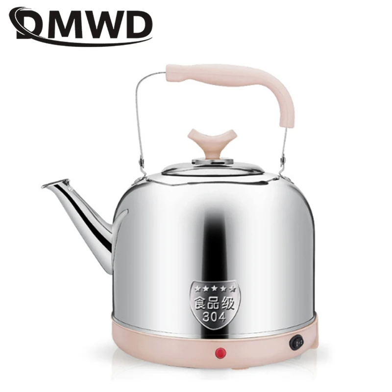 DMWD 5/6/7L ไฟฟ้าเกรด304สแตนเลสสตีลเครื่องทำน้ำอุ่นแบบพกพาหม้อไอน้ำความร้อนหม้ออัตโนมัติ Keep Warm