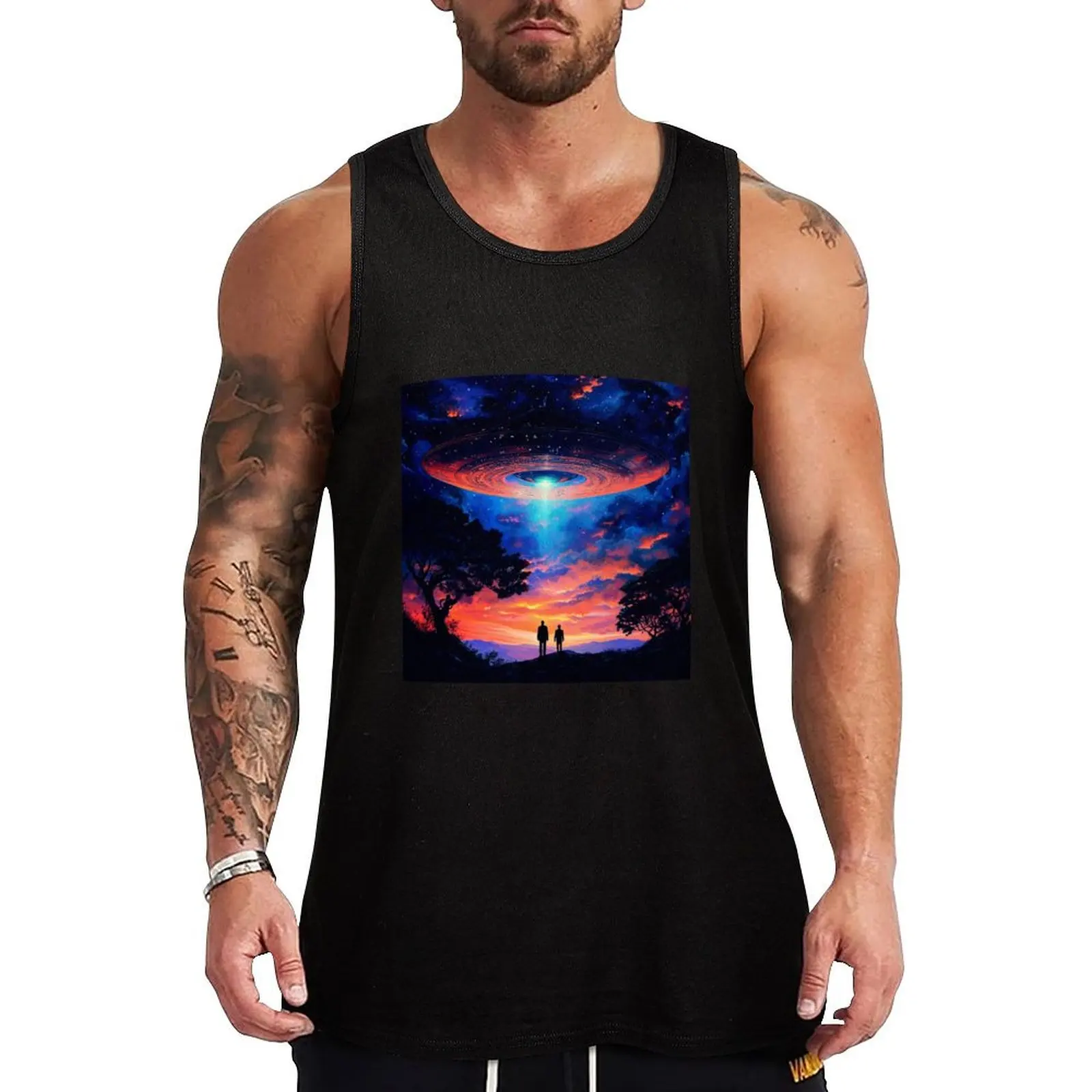 

Lookin' out Tank Top t-shirts man fitness clothing for men Gym clothes muscle t-shirt
