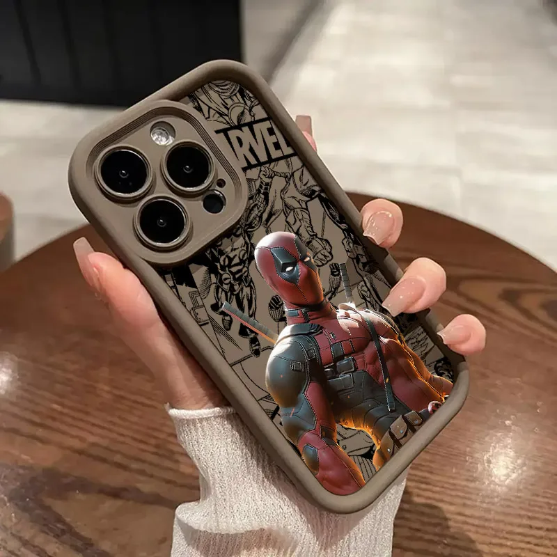 Deadpool 3 marvels comic capa de silicone macio para iphone 17 11 15 16 13 pro max 14 plus 12 16 pro 16e 17air capa de telefone à prova de choque