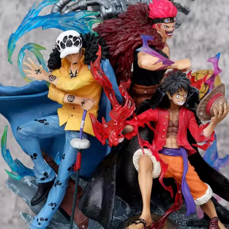 Een Stuk Figuur Luffy Kid Trafalgar 3 Kapitein Model Anime Action Beeldje Pop Collectie Ornament Model Speelgoed Cadeau Voor Kid