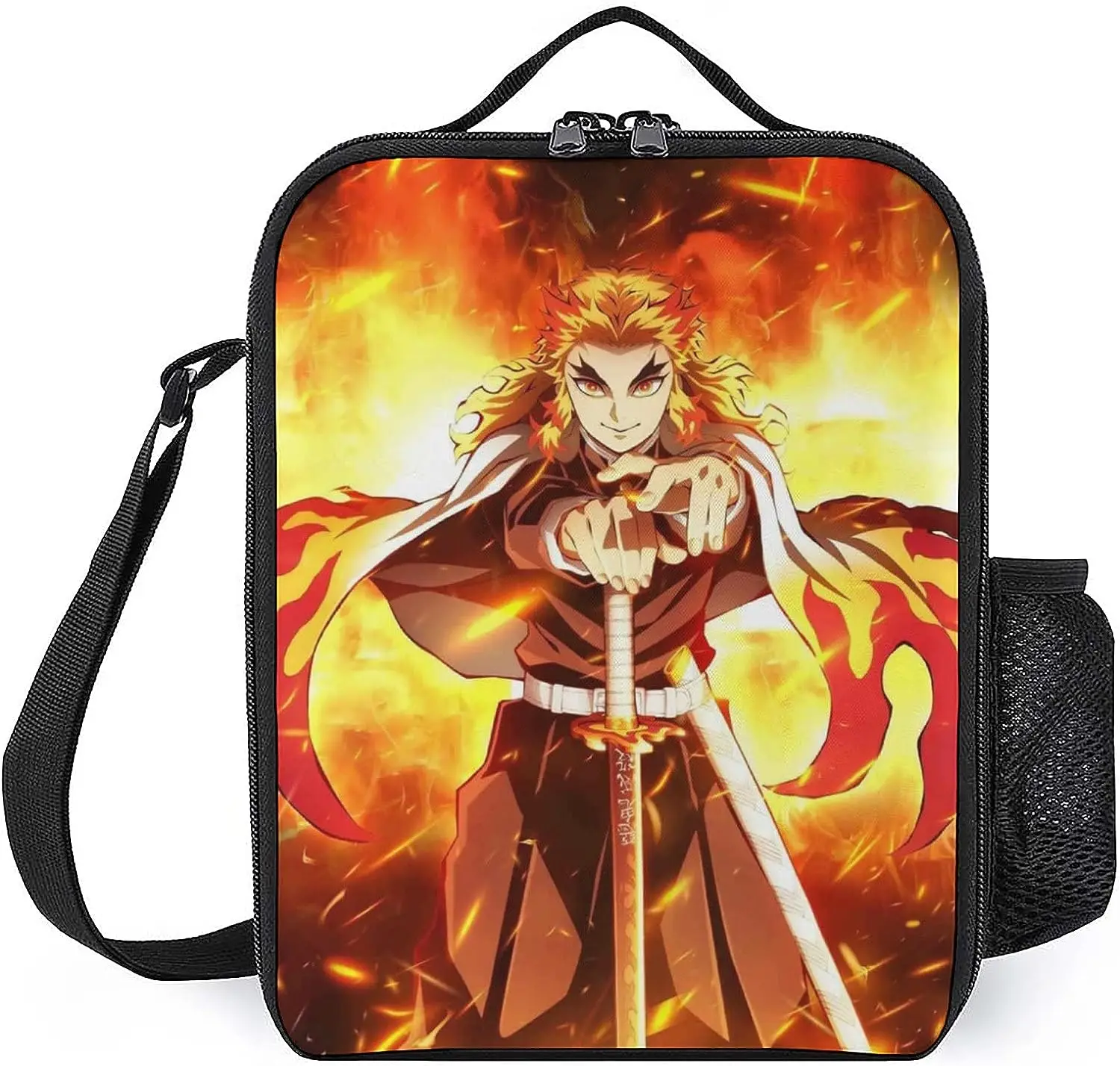 

Термосумка для ланча с рисунком аниме, портативная Водонепроницаемая охлаждающая Фотосумка, многоразовая изолированная сумка-тоут для ланча для мужчин, женщин, подростков, детей