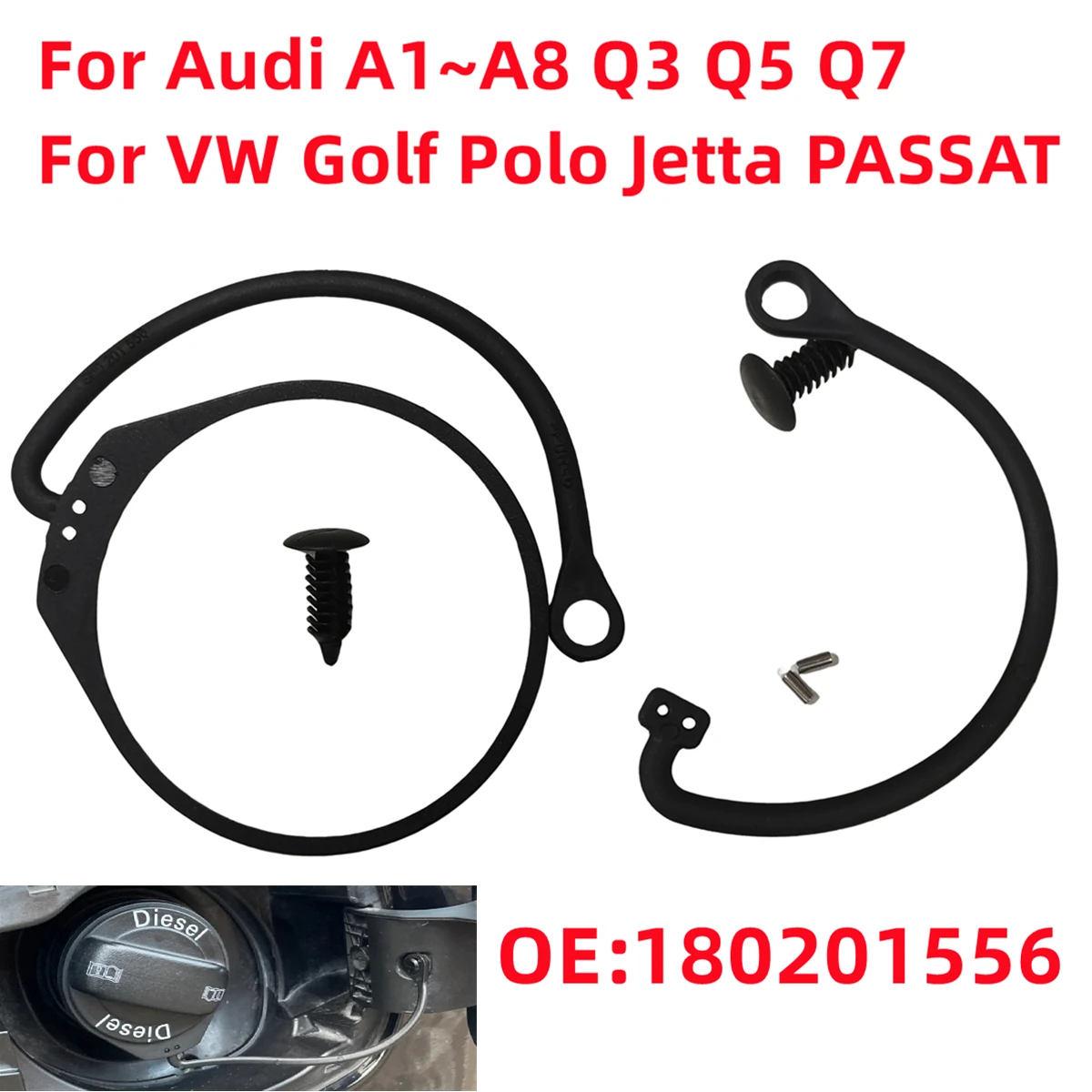 

Car Fuel Tank Cap Cover Line Cable Rope Loop 180Z01556 For VW Polo Jetta MK6 Golf 4 5 6 7 Passat B6 B5 B7 B8 Bora Tiguan Touran