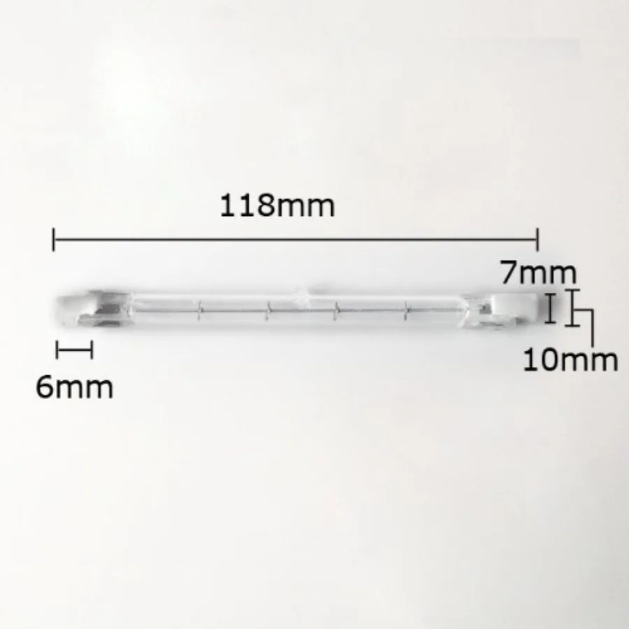 300 Watt 4.6 Inch T3 Halogen Bulbs 5 Pack - J Type 118mm R7S Double Ended Halogen Bulbs Filament Flood Lights Quartz Tube Lamps