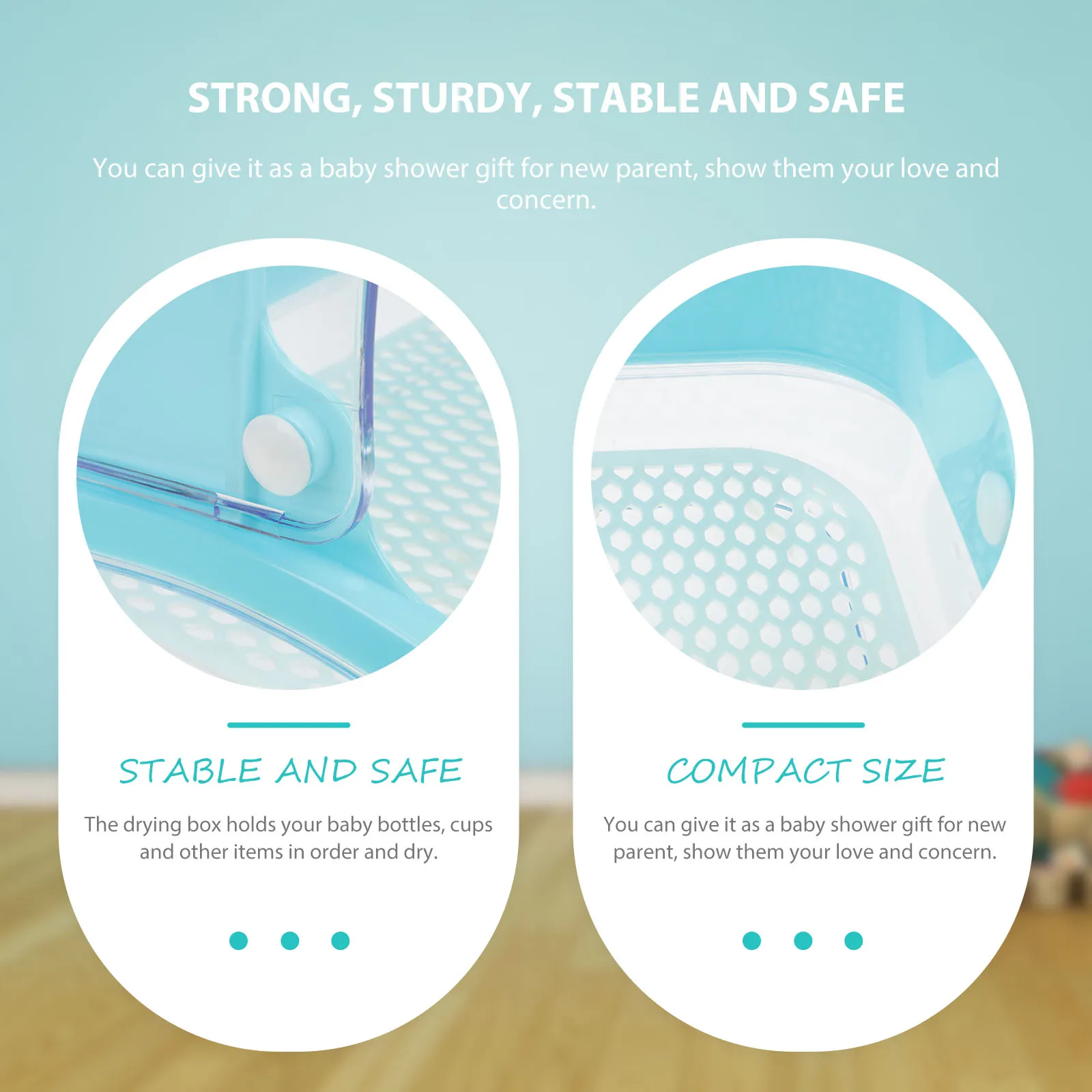 

Baby Bottle Storage Organizer Transparent Seal Lid Drying Box For Bottles Pacifiers Breast Pump Parts Home Supply Nursery