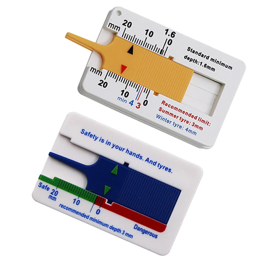 

4Pcs Digital Tire Tread Gauge 0-20mm Yellow Blue Comfortable Feel Easy Use Fine Workmanship Atmosphere Appearance