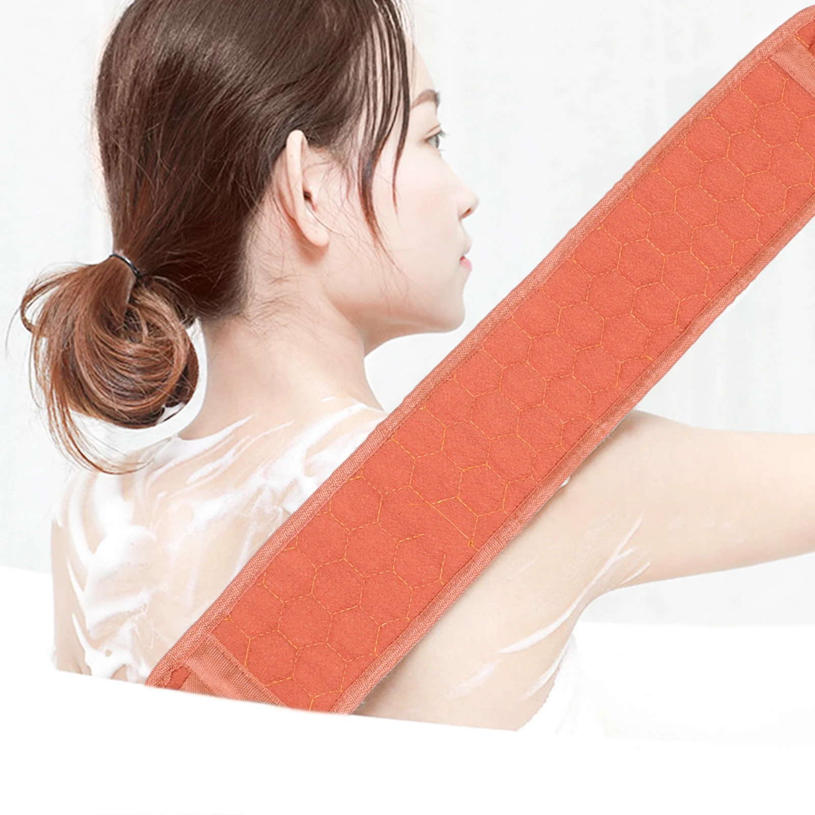 

2 Sets Bathing Towel Back Scrubbing Long Strip Foaming Balls Quick Draining Safe Cleaning Supplies
