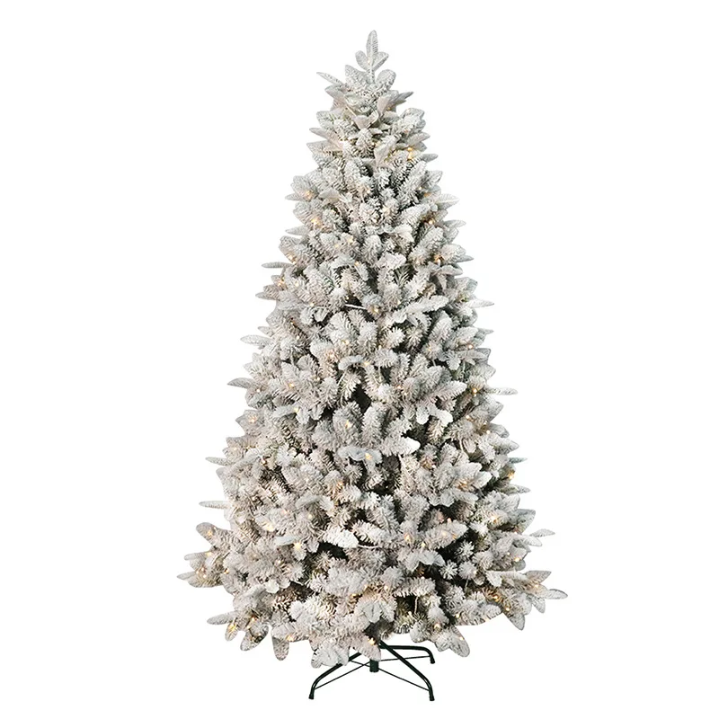 Large Christmas Snow Ice Sculpture, Hall Deco, Artificial Flocking Pine Needle Tree, New Year,  Hotel Party, Home Decoration