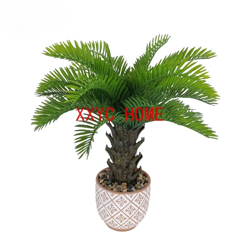 

Coconut With Ceramic Flowerpot Tropical Home Decor Office Garden Hotel Mall Fake Plant