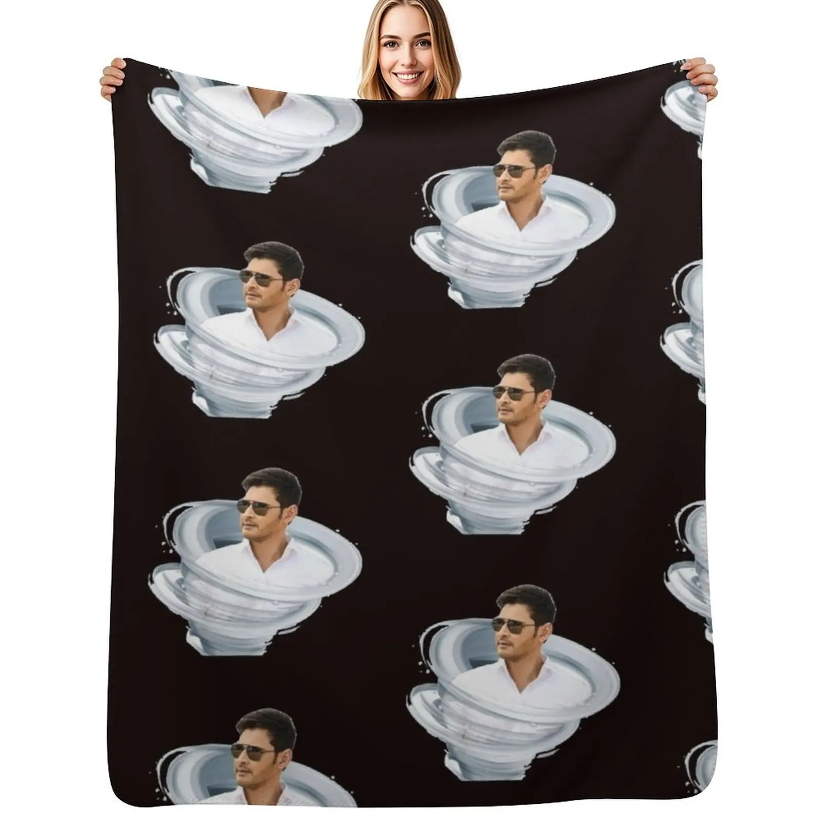 

Mahesh babu Throw Blanket Personalized Gift Sofa Quilt For Baby Bed covers Blanket