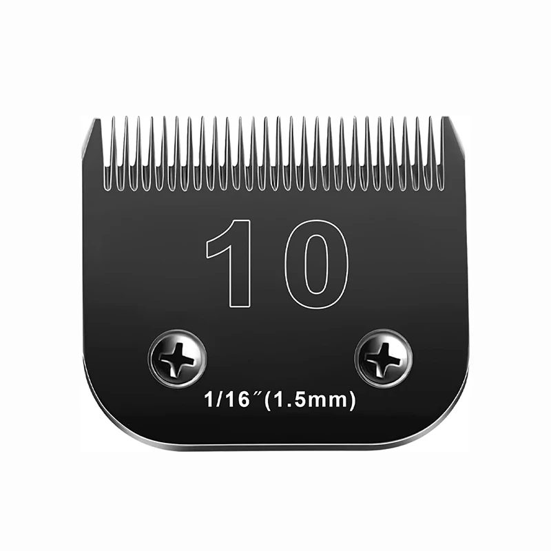 شفرة قص بديلة للحيوانات الأليفة قابلة للفصل من التيتانيوم الأسود لمعظم ماكينة قص سلسلة Andis وOster A5 وWahl KM10 4FC و5FC و7FC #2