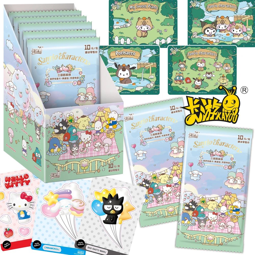 

New Original Kayou Sanrio Collection Cards Anime Cute Kuromi Cinnamoroll Twelve Constellation Theme Cards Favorite Gifts for Kid