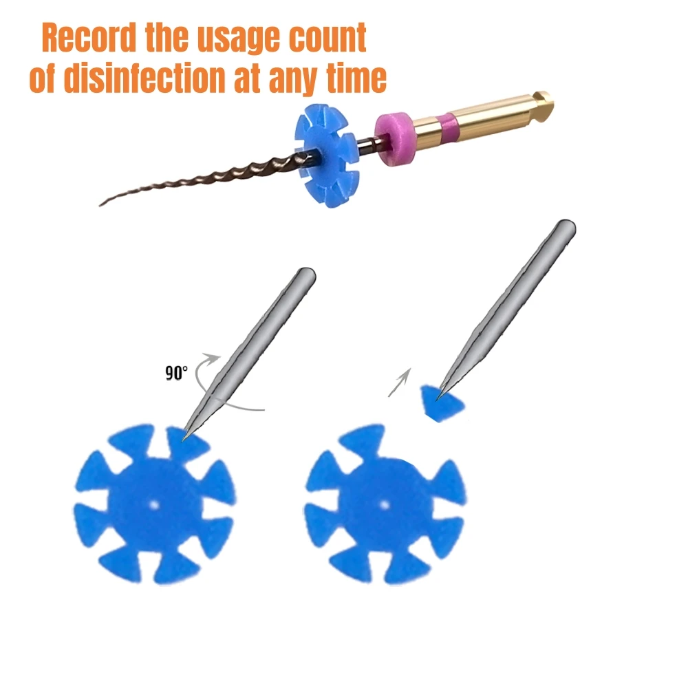 Silicone Counting Stopper Dental Endo Root Canal Files Stoppers Disinfection Marking Counters Circle Rings Dentistry Supplies